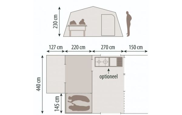 CARAVANE PLIANTE REMORQUE MALAWI 2.0 CABANON